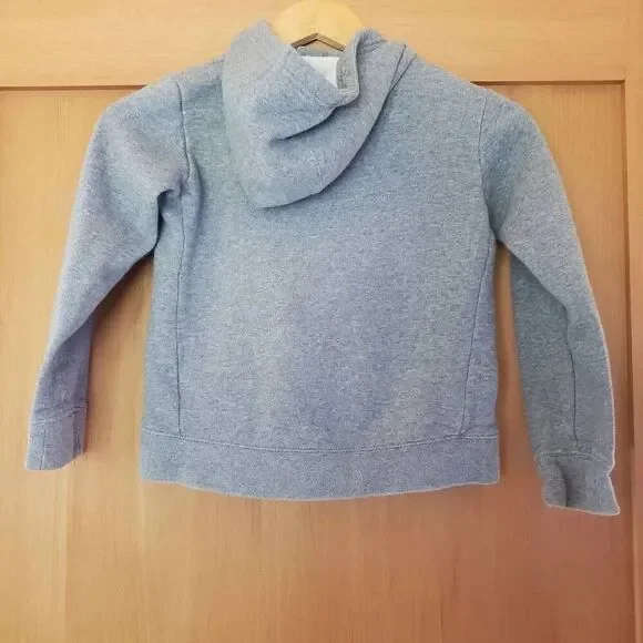 Nike Hoodie Girls Small Gray Pink Spellout Sweatshirt Sweater Hooded Pocket Yout - Picture 4 of 5